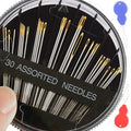 30-Pack Premium Hand Sewing Needles, 6 Sizes Assorted Needles with 2 Threaders, Embroidery Needles for Handsewing, Large Eye Sewing Needle Kit for Art and Craft Projects, Sewing Sharp Needles - size: 30+2PCS