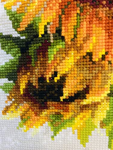 RIOLIS - Hot Summer 1488, Floral Cross Stitch Kits 15,75" x11,81, Cross Stitch Kits for Beginners & Advanced, Crossstitching Kits Adult, Counted Stitching Kits, Flowers Embroidery Kit - style: Hot Summer 1488