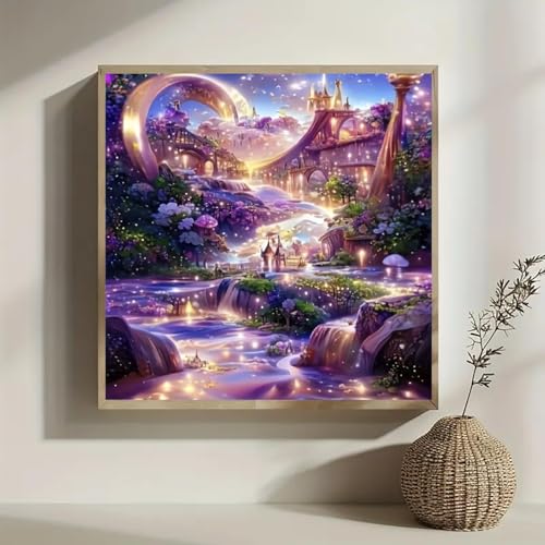 Waterfall Landscape Diamond Art Kits For Adults,DIY Wonderland Diamond Painting Kits For Adults Beginners,5D Full Drill Diamond Dots With Diamond Gem Art And Crafts For Home Wall Decor 12x12inch - color: Waterfall