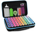 MERATIA Diamond Art Storage Organizer, 60 Jars with Accessories - color: Blue-60 Slots
