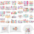 Christian DTF Transfers Ready to Press, Iron on Decals for T-Shirts - color: Christian