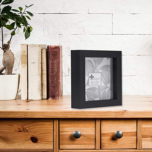 Lawrence Frames 785055 Shadow Box Frame, 5x5, Black - color: Black, size: 5 x 5 inches