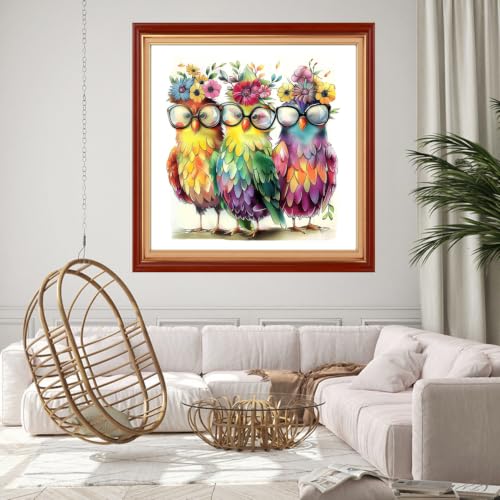 Findvoor Counted Cross Stitch Kits for Adults Full Range of Cross Stitching Embroidery Unprinted Pattern for Beginners, 11CT Needlepoint Cross-Stitch Patterns Embroidery Kits-Chickens 18×18 inch - color: ColourSet18
