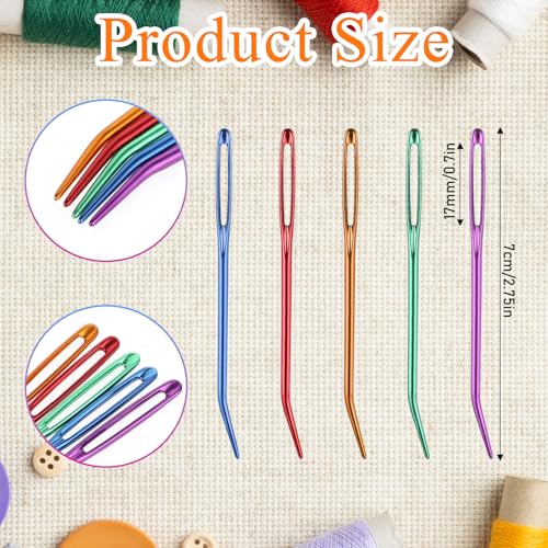 10 Pcs Tapestry Needles for Yarn, Large Eye Aluminum Darning Needles