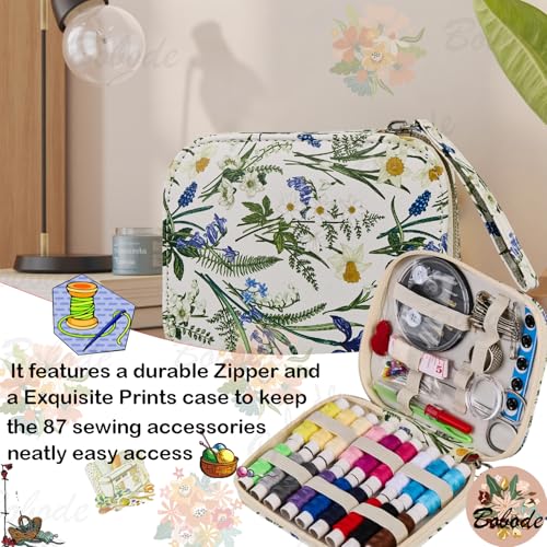 Bobode Printing Sewing Kit Travel Basic Sewing Kit for Adults - color: Bluebell