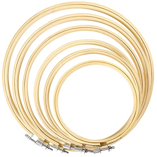 Caydo 6 Pieces Embroidery Hoop Set, 4 inch to 10 inch - style: 4 INCH to 10 INCH