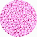Legefo 4mm Glass Seed Beads Bulk, Light Pink 6/0 Small Mini Pony Seed Beads, Tiny Round Craft Bead for Bracelet Necklace Wrist Jewelry Making Beading Weaving DIY Crafts Supplies, 1000pcs - color: Light Pink