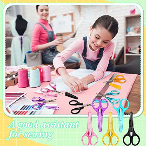 72 Pcs Embroidery Scissors Set Small Craft Scissors for School Kids Lightweight Detail Stainless Steel Scissor with Protective Cover Straight Tip for DIY Sewing Student Office Teacher Art Supplies