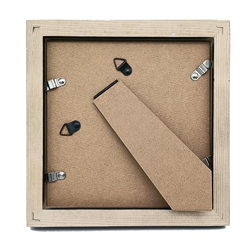 ZXT-parts Brown 6x6 Picture Frames with 4x4 Opening Mat.Brown 6x6 Square Photo Frame. Solid Wood, Perspex Panel, The Table or The Wall.Protective Film Must be Removed. - color: Brown