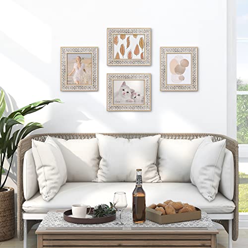 Boho 8x10 Picture Frame Moroccan Photo Frame Set of 2 - color: Boho Cross White, size: 8x10