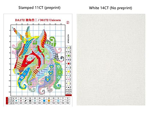 CaptainCrafts Cross Stitch Kits for Adults Counted Cross Stitch Unprinted Fabric Cross Stitching DIY Art DMC Needlecrafts Embroidery Kit for Adults (White, Drifting Bottle in The Sea) - color: Drifting Bottle in The Sea, style: White