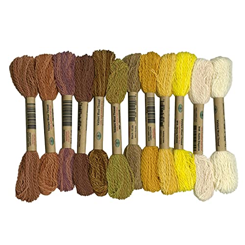 Valdani Alpine Seasons Thread Size 8 2ply Wool 12 Skein Sampler