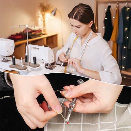 2Pcs Metal Seam Rippers, European Vintage Carved Handle Stitch Ripper, Sharp Seam Ripper Tool for Sewing with Storage Cases, Durable and Handy Crafting Removing Threads Tools (Silver) - color: silver
