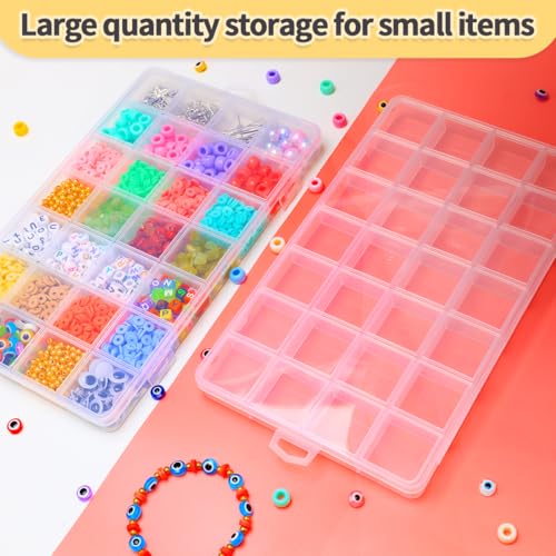 IOOLEEM Bead Organizer Box, 28 Grids 4 Pack Organizer Container Storage - size: 28 Grids (4 pack)