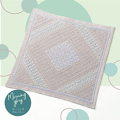 Olympus Sashiko Kit - Sashiko Sampler, Needle, Thread (Morning Glory) - Modern, All Seasons, Beige