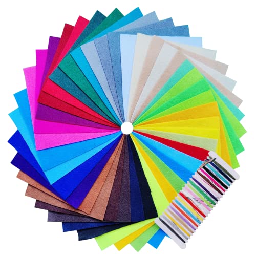 Jtnohx Stiff Felt Sheets Felt Fabric for Crafts 8"x12" 40 Colors - size: 8 x 12 inches
