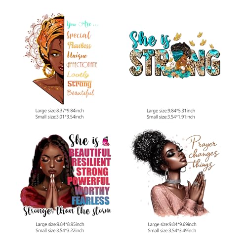 8PCS Modern Daily Fashion Black Women Iron on Heat Transfer Patches - style: BWG002