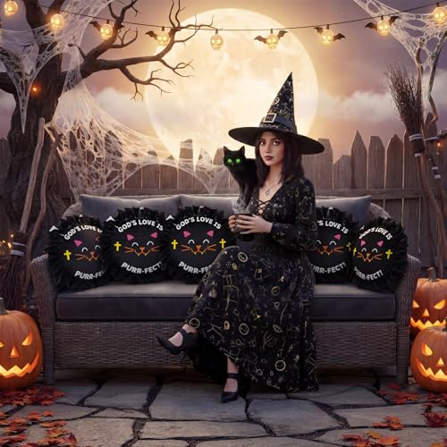 Weysat 6 Sets Halloween Religious Tied Pillow Craft Kit No Sew Craft - style: Halloween Religious