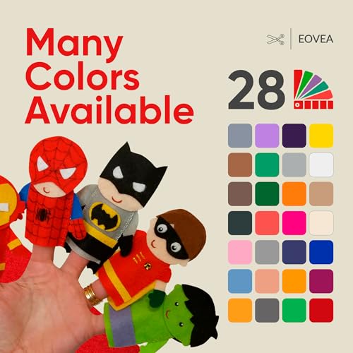 EOVEA | Acrylic Felt Fabric by The Yard | 72" Wide | 1.6mm Thick | Soft & Durable Non-Fraying Felt | for DIY Crafts, Sewing, Upholstery, Costumes & Padding(Red, One Yard) - color: Red, size: 1 Yard