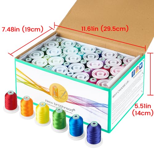 New brothread 80 Spools Polyester Embroidery Machine Thread Kit