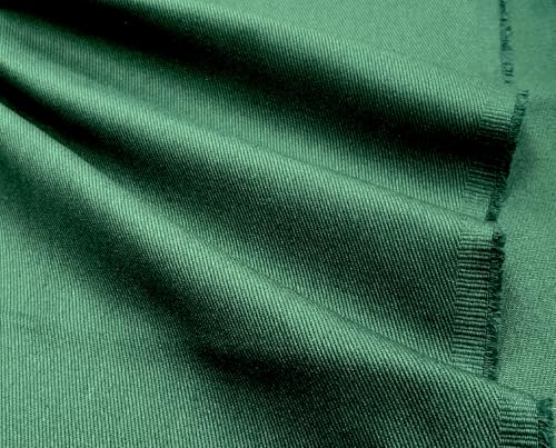 Premium Thick Cotton Twill Fabric By The Yard|12OZ Weight|58" Width|for Sewing,Quilting & Crafting-Dark Green - color: Dark Green