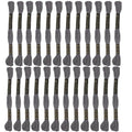 24 Skeins Embroidery Cotton Floss is 100% Egyptian Long Fiber Cotton of 8.75yds Each Cross Stitch Thread for Hand Embroidery DIY Creation and Friendship Bracelet String. (24, Dark Grey) - color: Dark Grey