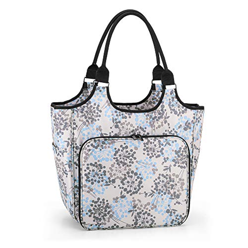 YARWO Crochet & Knitting Tote Bag, Yarn Storage Holder for Hooks & Needles