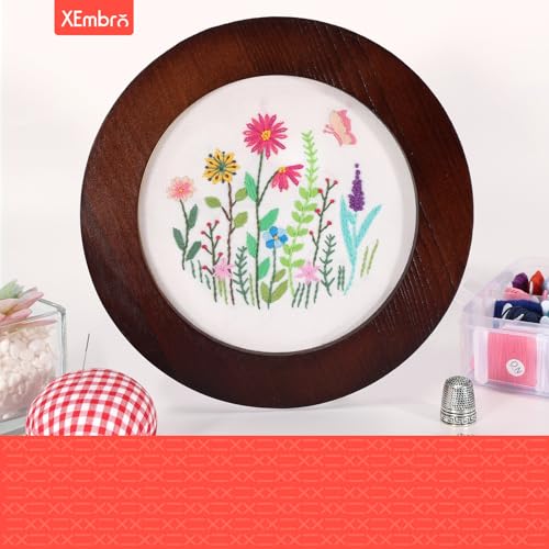 XEmbro 6 Inch Embroidery Hoop Frame for Hanging Sewing Ornaments - style: Round