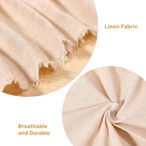 FREEBLOSS Linen Fabric by The Yard Natural Linen-Cotton Blend Fabric for Embroidery Needlework Quilting Supplies, Patchwork, Sewing, Home Decor 100 * 155cm/39 * 61 inches