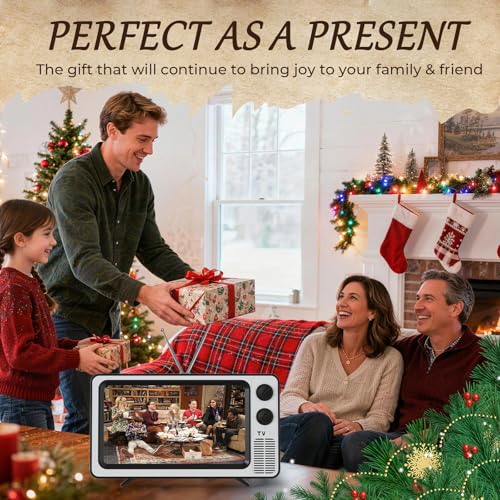 SEANCHEER Retro TV Cell Phone Screen Magnifier HD 3D Portable Foldable - color: Retro Silver-12"
