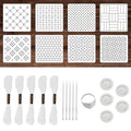 24 Pc Sashiko Stencil Kit with Thread Needles Thimble Embroidery Template
