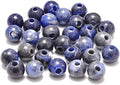 AD Beads Natural Gemstone 8mm Round Loose Beads Big Hole 2.5mm Sized 40pcs (Sodalite) - color: Sodalite