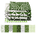 Soimoi 8 Pc Fat Quarter Bundle Japanese Sashiko Print 18"x 22" DIY Patchwork- 100% Cotton Pre-Cut Quilting Fabric White & Green