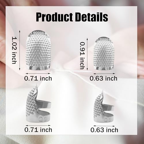 Sashiko Thimble - 2pcs Thimbles Adjustable Ring Sashiko Needles Kits, Thimbles for Hand Sewing
