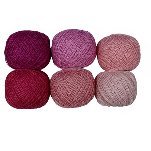 KCS Mercerized Pearl Cotton Thread Size 8 Crochet Needlework Embroidery Threads Ball (6, 08) - color: 08