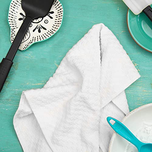 COTTON CRAFT Amazing Kitchen Towel - 12 Pack 100% Cotton Waffle Terry Towel - color: White, size: 12 Pack