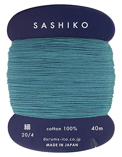 Sashiko Thread Thinner Weight 40m Col. 205 -Oriental Blue- Japanese Embroidery & Quilting by Yokota - color: Peacock