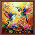 Dimensean Stamped Cross Stitch Kits Full Range of Embroidery Patterns Starter Kits for Beginners Adult DIY Cross Stitches Needlepoint Kits 11CT-Hummingbirds Collect Honey 18x18 inch - color: Arts kits 39