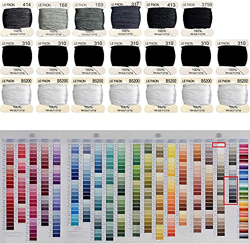 Embroidery Floss bobbins - Cross Stitch Threads - Friendship Bracelets Floss - Crafts Floss - 20 Bobbins Per Pack Embroidery Floss, Beaver Gray Gradient - color: 414-B5200
