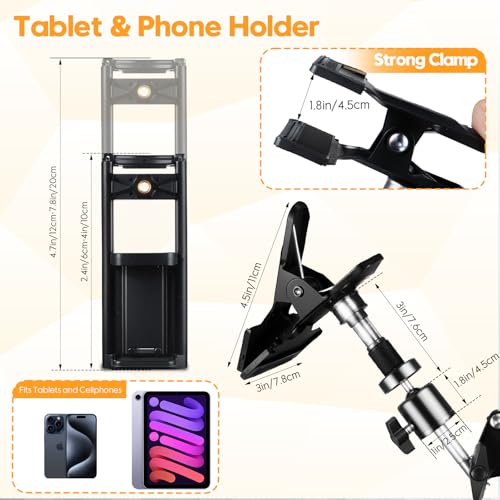 Black Adjustable 3-in-1 Hoop/Tablet/Phone Holder Embroidery Hoops Stand