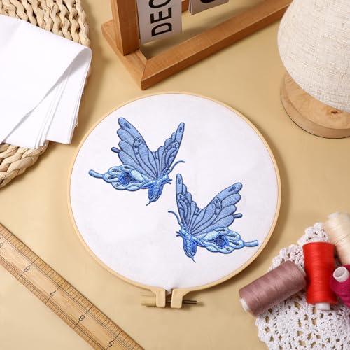 16 PCS Embroidery Fabric Cloth Pre-Cut Hand Embroidery Fabric 4 Sizes 5.9 to 11.8inch White Cotton Fabrics Cloth Squares for Embroiderys Garment Craft
