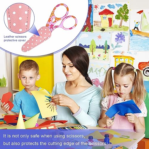 Therwen 6 Pcs 3.6" Embroidery Scissors, Artificial Leather Cover, Fresh - style: Fresh