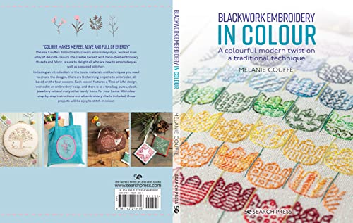 Blackwork Embroidery in Colour: A colourful modern twist on a traditional technique
