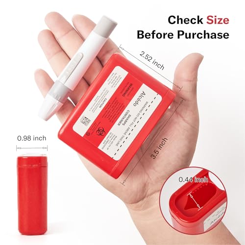 Alcedo 0.1L Portable Sharps Container (10-Pack) for Travel Use