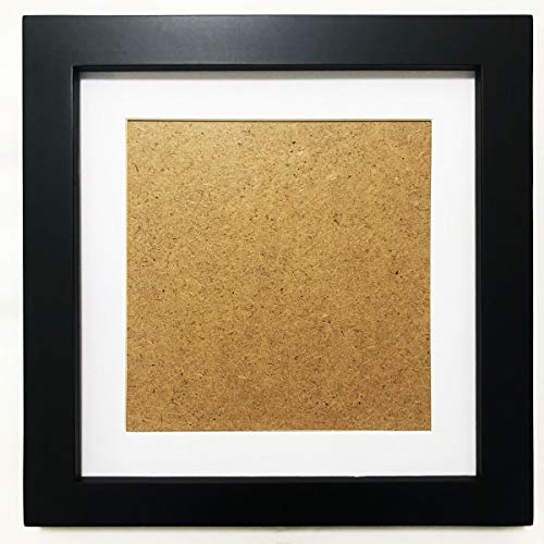 ZXT-parts Black 6x6 Picture Frames with 4x4 Opening Mat. Black 6x6 Square Photo Frame. Solid Wood, Perspex Panel, The Table or The Wall.Protective Film Must be Removed. - color: Black