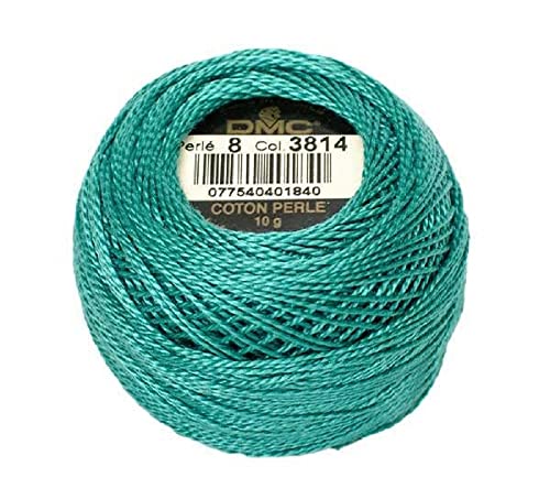 DMC 116 8-3814 Pearl Cotton Thread Balls, Aquamarine, Size 8