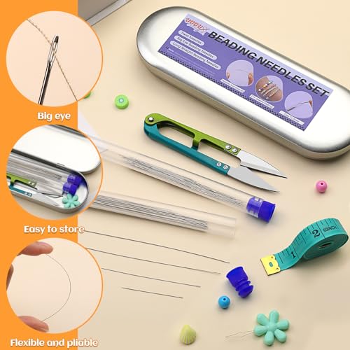 UOOU 105 Pcs Beading Needles, Beading Needles for Seed Beads Needles - style: Upgraded