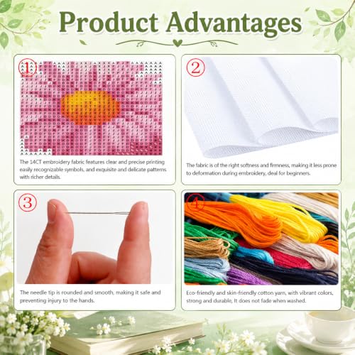 VIGEGU 5 Pack Coffee Book Cross Stitch Bookmark Kits for Adult Beginners - color: COFFE BOOK