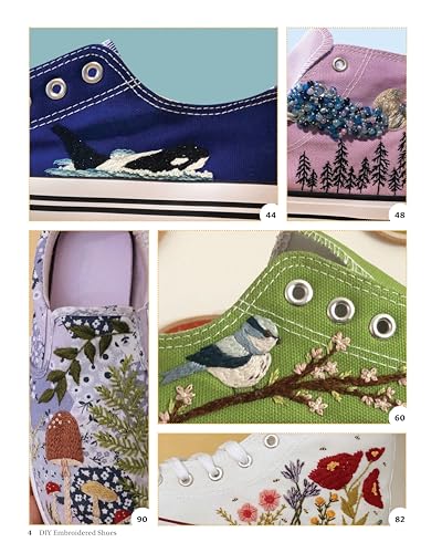 DIY Embroidered Shoes: Techniques, Designs, and Downloadable Templates to Turn Any Fabric Shoe into Stylish & Unique Footwear (Landauer) 16 Projects, Stitch Dictionary, and 45+ Embroidery Patterns