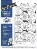 Aunt Martha's Hot Iron Embroidery Transfer 4012 Happy Hour